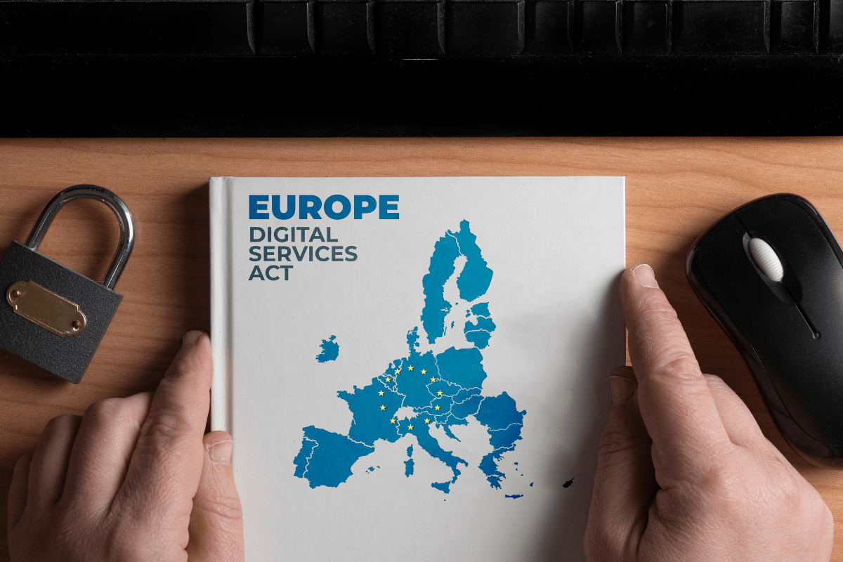 Zdjęcie przedstawiające książkę z okładką: Europe Digital Services Act